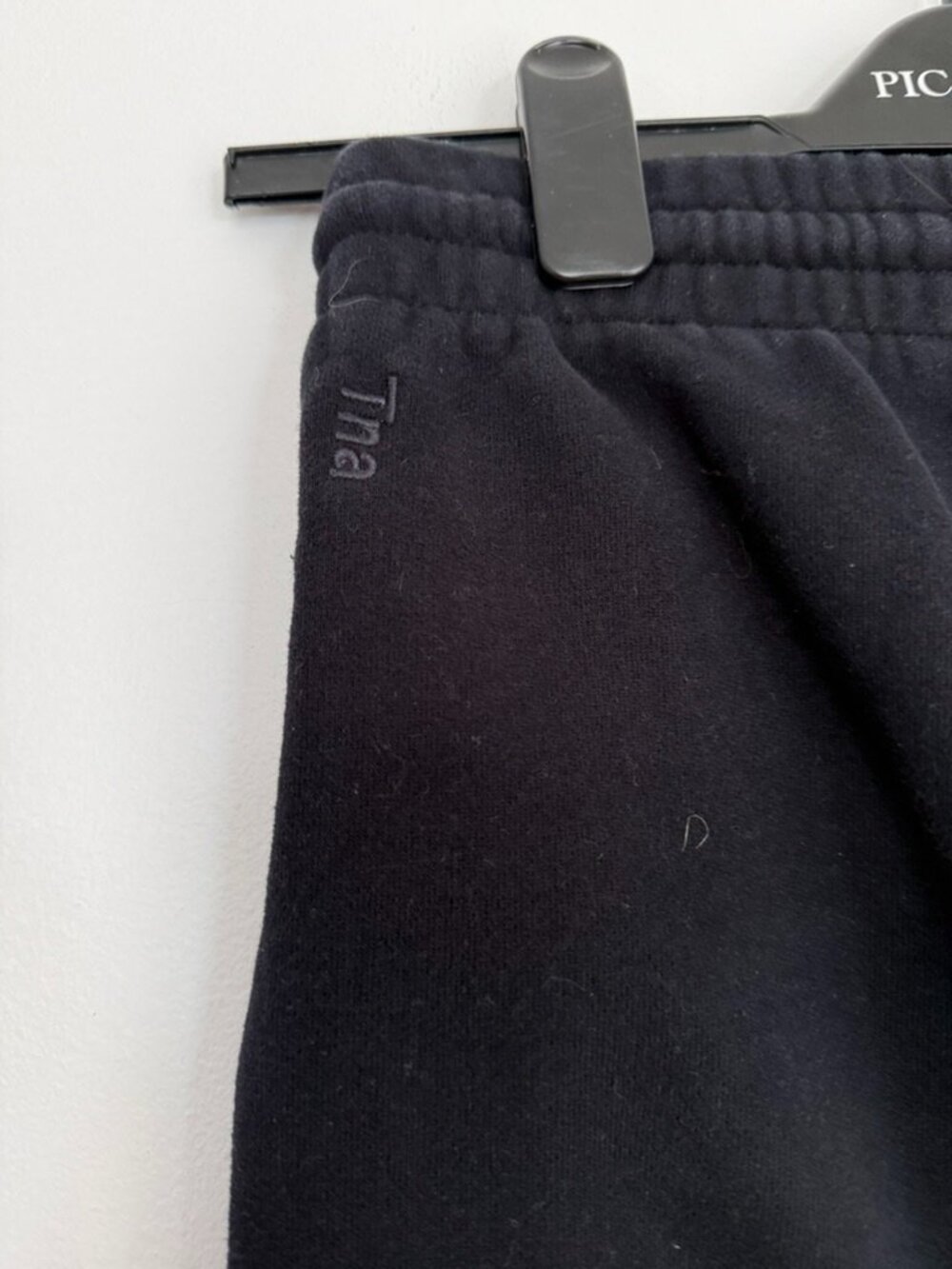 $78 RETAIL – Aritzia TNA Cozy Fleece Perfect Sweatpants Black XS Joggers - Picture 6 of 9